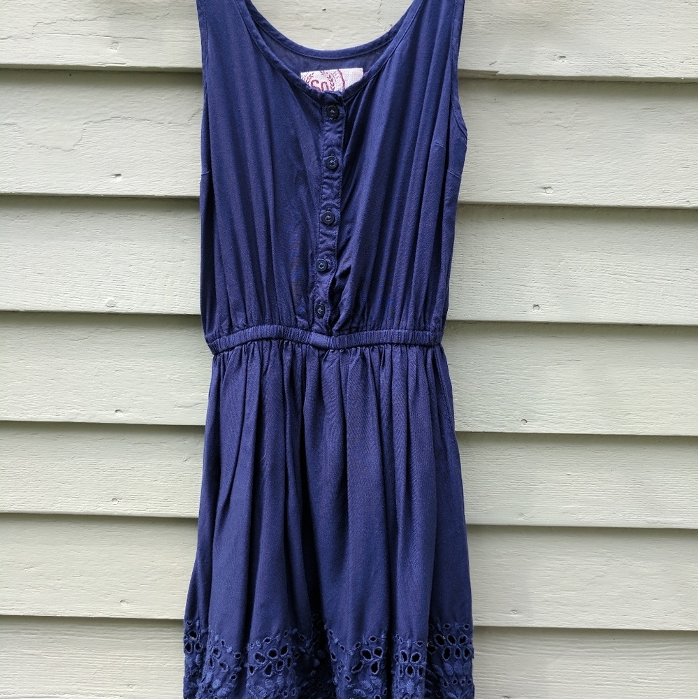 Dark blue summer dress